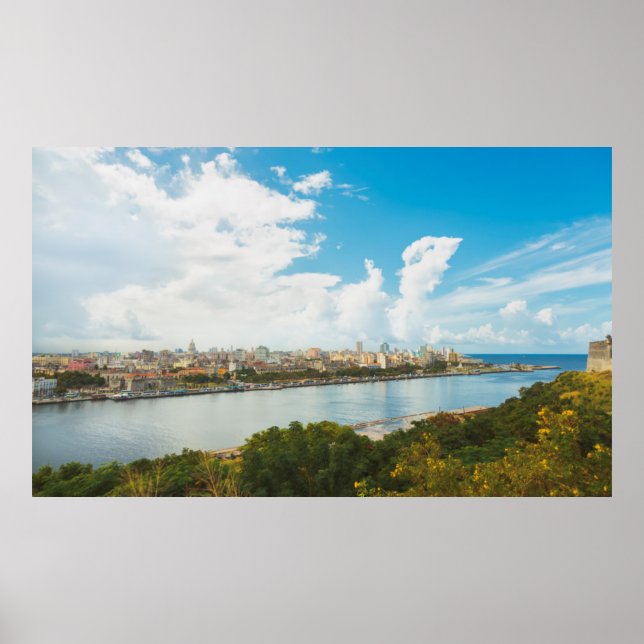 Panoramic View Of Havana, Cuba Poster (Front)