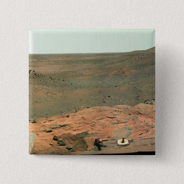 Panoramic view of Mars 15 Cm Square Badge (Front)