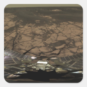 Panoramic view of Mars 3 Square Sticker