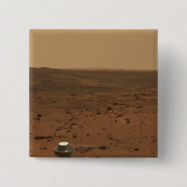 Panoramic view of Mars 4 15 Cm Square Badge (Front)
