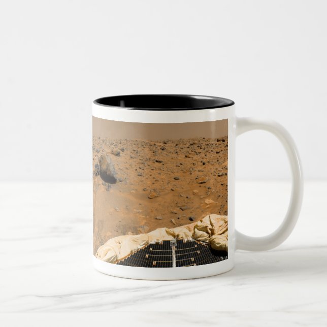 Panoramic view of Mars 5 Two-Tone Coffee Mug (Right)