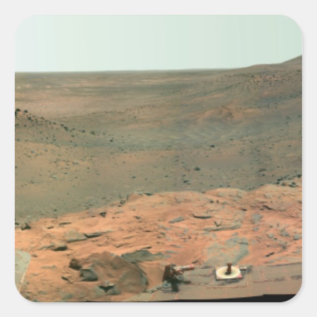 Panoramic view of Mars Square Sticker (Front)