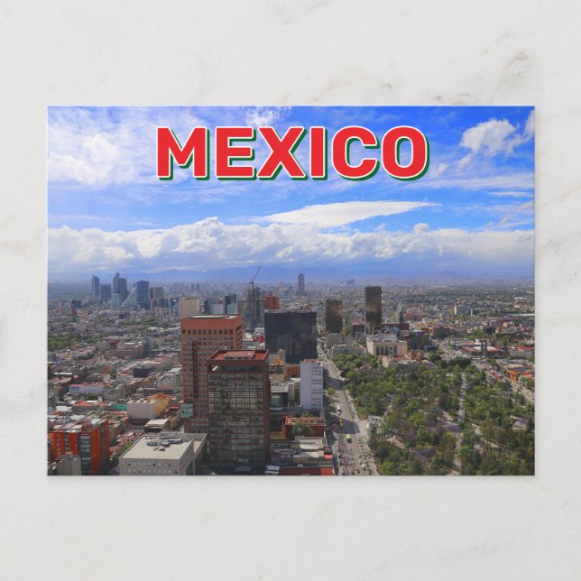 Panoramic View Of Mexico City Postcard (Front)