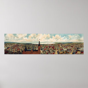 Panoramic view of Milwaukee Wisconsin Poster