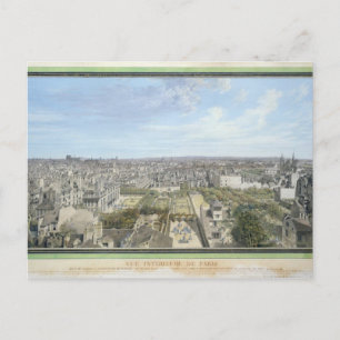 Panoramic View of Paris Towards the North, 1786 Postcard