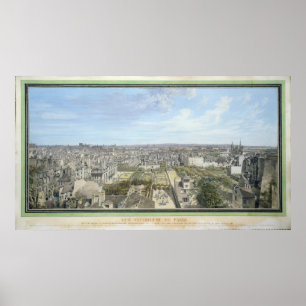 Panoramic View of Paris Towards the North, 1786 Poster