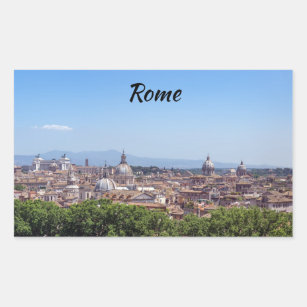 Panoramic view of Rome from Castel Sant'Angelo Rectangular Sticker