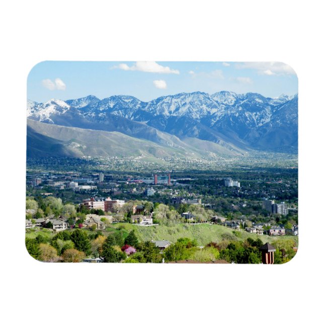 Panoramic View of Salt Lake City Magnet (Horizontal)