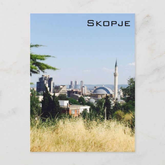Panoramic View of Skopje Postcard (Front)