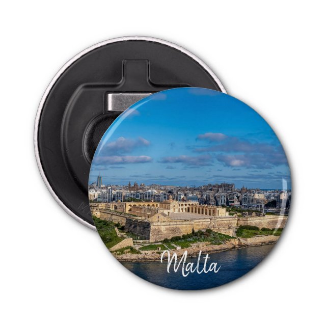 Panoramic view of Sliema in Malta Bottle Opener (Front)
