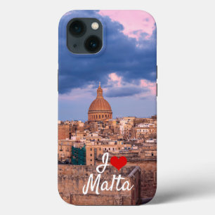 Panoramic view of sunset over Valletta iPhone 13 Case