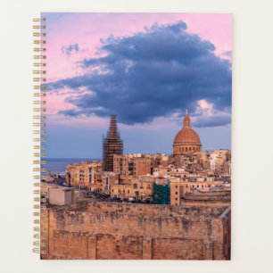 Panoramic view of sunset over Valletta Planner