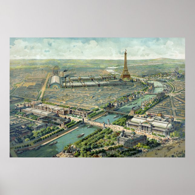 Panoramic view of the 1900 Universal Exhibition Poster (Front)
