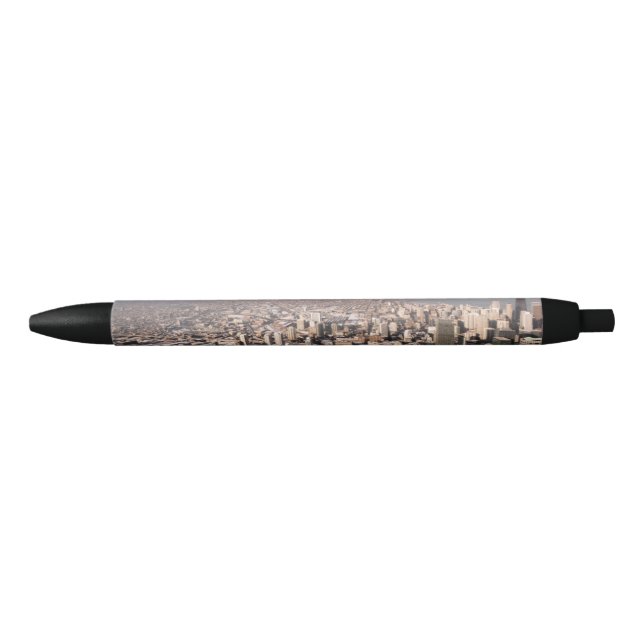 Panoramic view of the city black ink pen (Front)