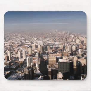 Panoramic view of the city mouse mat