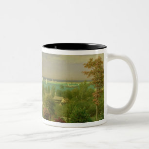 Panoramic View of the Harbour at Nassau in the Bah Two-Tone Coffee Mug