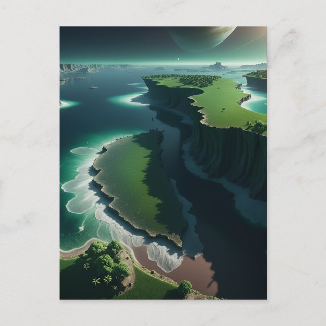 Panoramic view of the Kingdom of Jupiter with its  Holiday Postcard (Front)