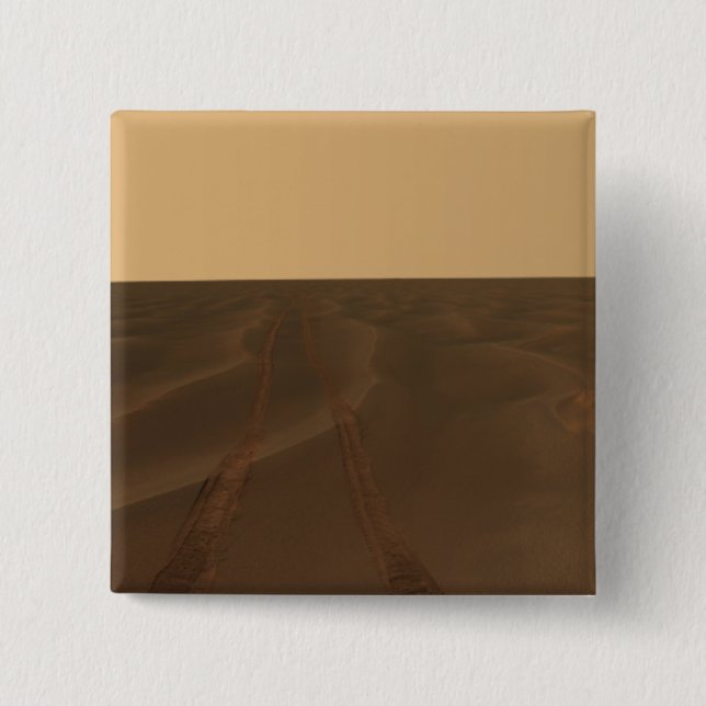 Panoramic view of the plains of Meridiani 15 Cm Square Badge (Front)