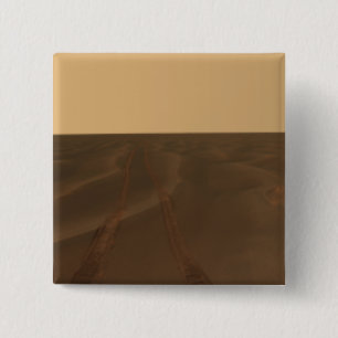 Panoramic view of the plains of Meridiani 15 Cm Square Badge