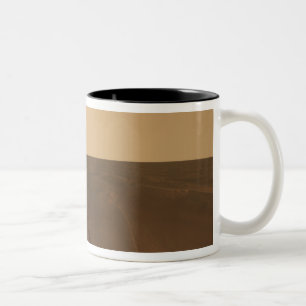 Panoramic view of the plains of Meridiani Two-Tone Coffee Mug