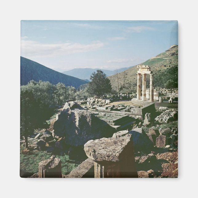 Panoramic view of the site with the tholos temple magnet (Front)