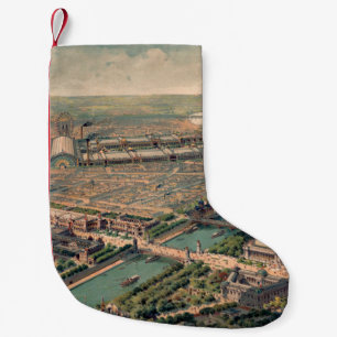 Panoramic view of the Universal Exposition in Pari Small Christmas Stocking