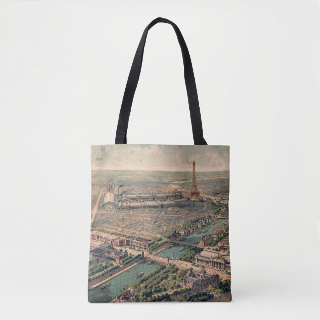 Panoramic view of the Universal Exposition in Pari Tote Bag (Front)