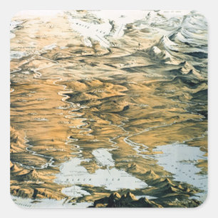 Panoramic view of the Whole Empire of Russia Square Sticker