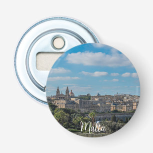 Panoramic view of Valletta old town in Malta Bottle Opener