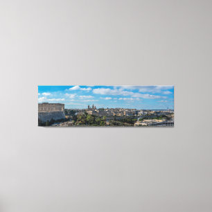 Panoramic view of Valletta old town in Malta Canvas Print