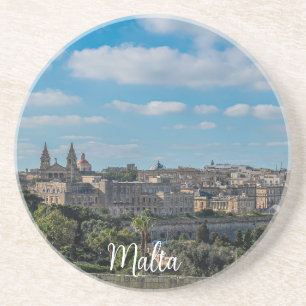 Panoramic view of Valletta old town in Malta Coaster