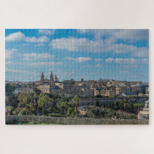 Panoramic view of Valletta old town in Malta Jigsaw Puzzle