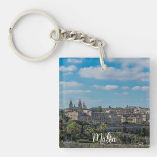 Panoramic view of Valletta old town in Malta Key Ring