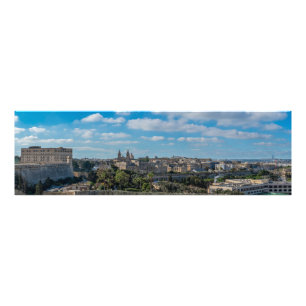Panoramic view of Valletta old town in Malta Photo Print