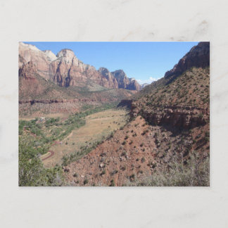 Panoramic View of Zion Canyon from The Watchman Postcard