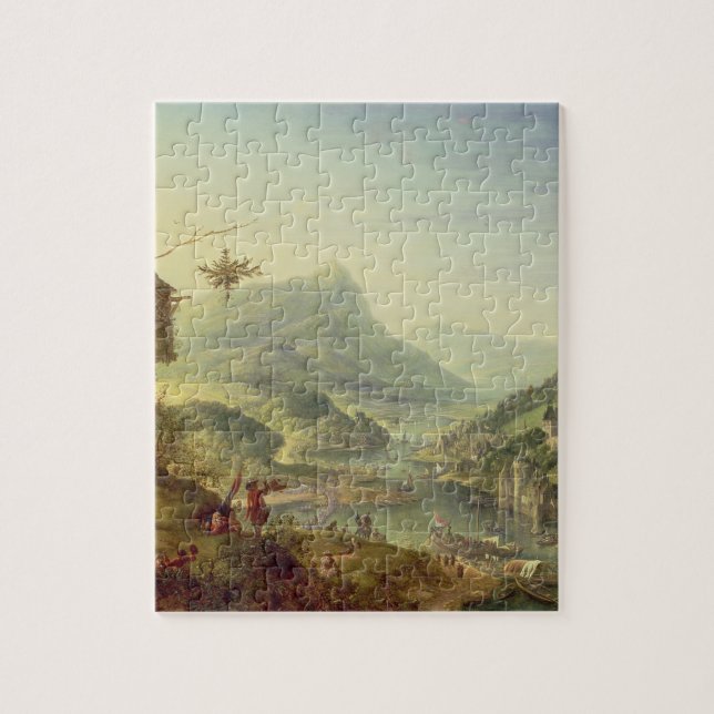 Panoramic view on the Rhine (pair with 59649) Jigsaw Puzzle (Vertical)