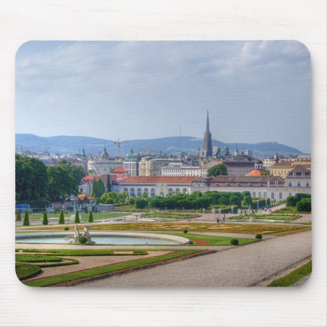 Panoramic View Over Vienna Austria From Belvedere Mouse Mat (Front)