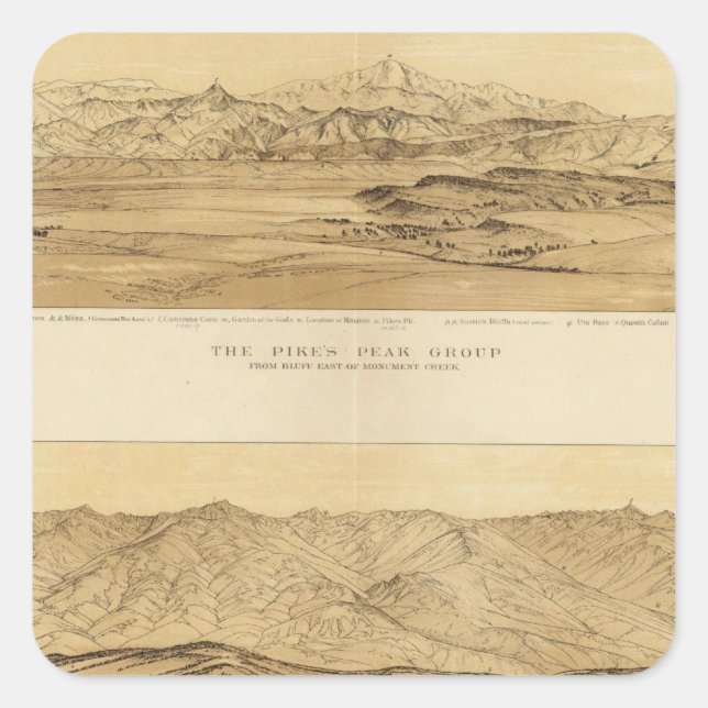 Panoramic Views of Colorado Square Sticker (Front)