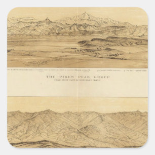 Panoramic Views of Colorado Square Sticker
