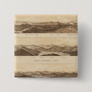 Panoramic Views of Mount Carrigain 15 Cm Square Badge