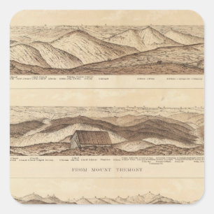 Panoramic Views of Mount Washington Square Sticker