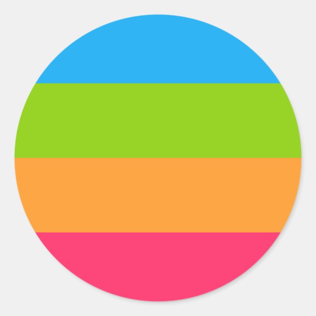 Panoromantic Pride Flag Classic Round Sticker (Front)