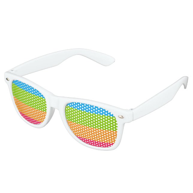 Panoromantic Pride Flag Retro Sunglasses (Angled)