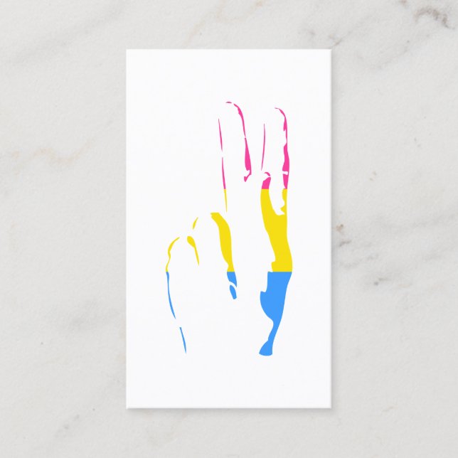 pans pride peace sign business card (Front)