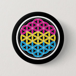 panSacred geometry 6 Cm Round Badge
