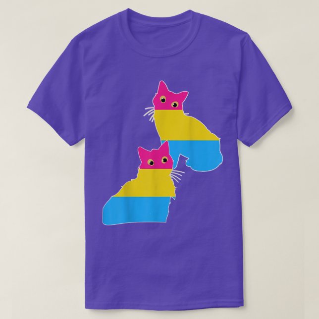 Panseual Cat Owner Queer Pan Pride Month LGBTQ Pan T-Shirt (Design Front)