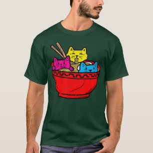 Panseual Cat Ramen Kawaii Japanese Food Pan Men T-Shirt