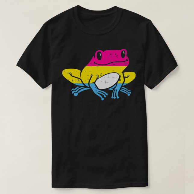 Panseual Frog Funny Toad Pan Pride Flag Ally Men W T-Shirt (Design Front)