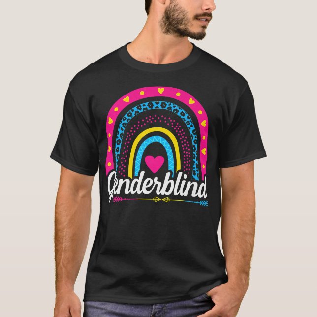 Panseual Pride Rainbow,Genderblind Panseuality Pan T-Shirt (Front)