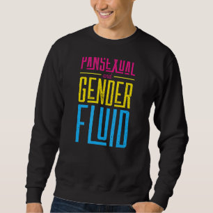 Pansexual And Genderfluid Cute Lgbtq Pride Aesthet Sweatshirt